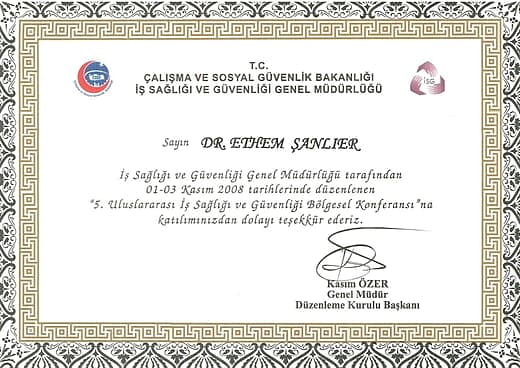 İSGGM Katılım Belgesi