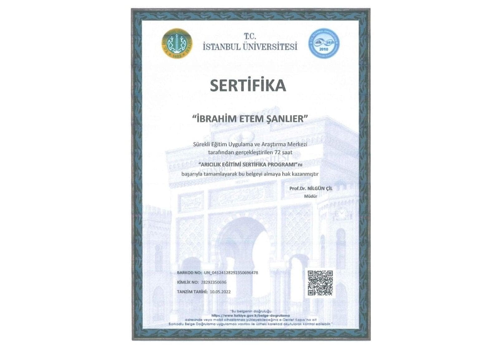 Aricilik Egitimi Sertifikasi